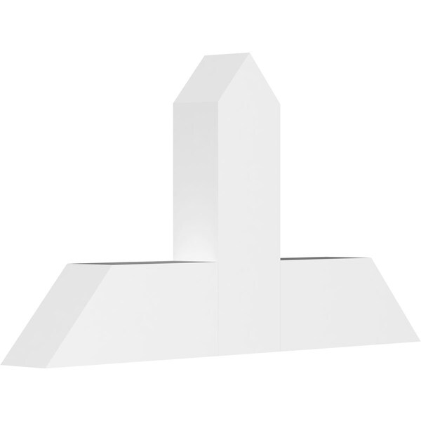 Ekena Millwork Portland Architectural Grade PVC Gable Bracket, 36"W x 19 1/2"H x 4"D x 6"F, 13/12 Pitch GBP036X20X0406POR00 - main
